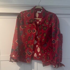 Vintage western southwest Red Patterned Women's Jacket